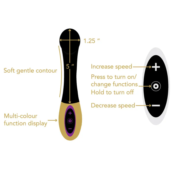 Buzzy Gold Series Midas Vibrator | Eden Novelties Female Sex Toys Buzzy Gold Series Midas Vibrator | Eden Novelties Female Sex Toys