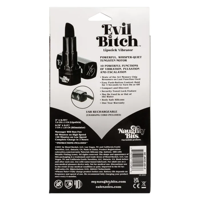 California Exotic Female Sex Toys | Naughty Bits Evil Bitch Lipstick Vibrator California Exotic Female Sex Toys | Naughty Bits Evil Bitch Lipstick Vibrator