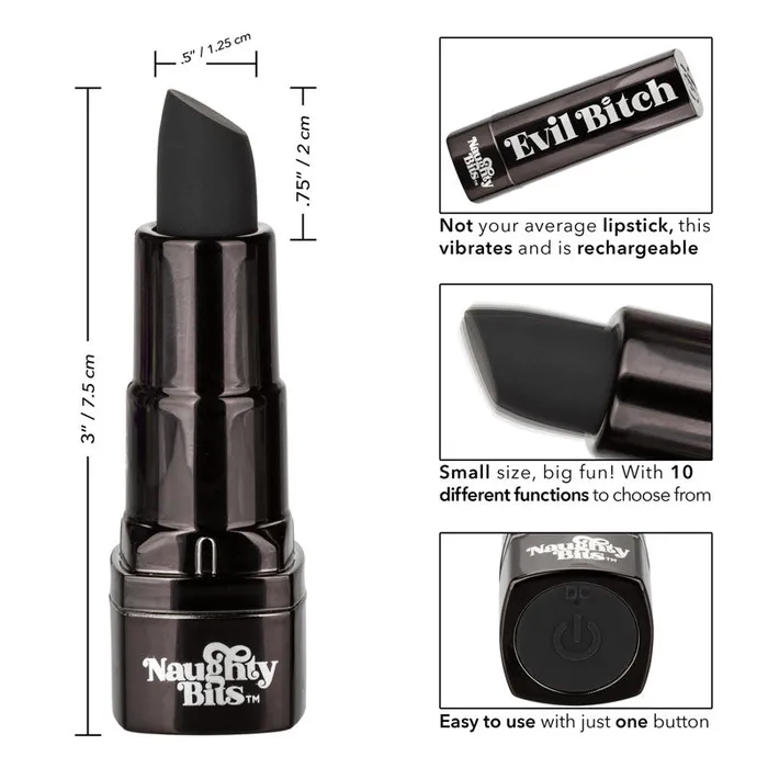 California Exotic Female Sex Toys | Naughty Bits Evil Bitch Lipstick Vibrator California Exotic Female Sex Toys | Naughty Bits Evil Bitch Lipstick Vibrator