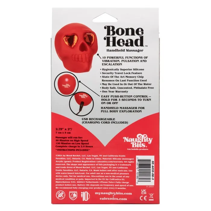 California Exotic Naughty Bits Bone Head Handheld Massager | Female Sex Toys