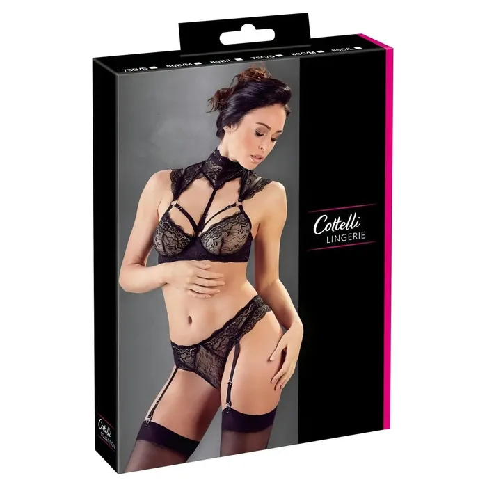 Cottelli Collection Lingerie Completino Elegante in Pizzo Nero - Taglia 80C/M | Female Sex Toys