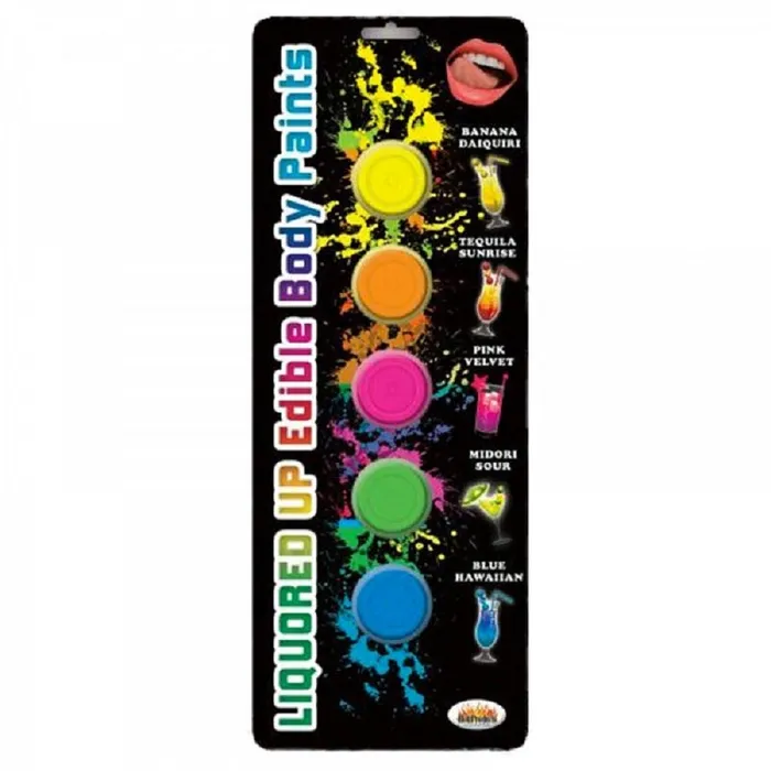 Female Sex Toys Hott Products Liquored Up Edible Body Paints 5 Assorted Flavors 50 Ml