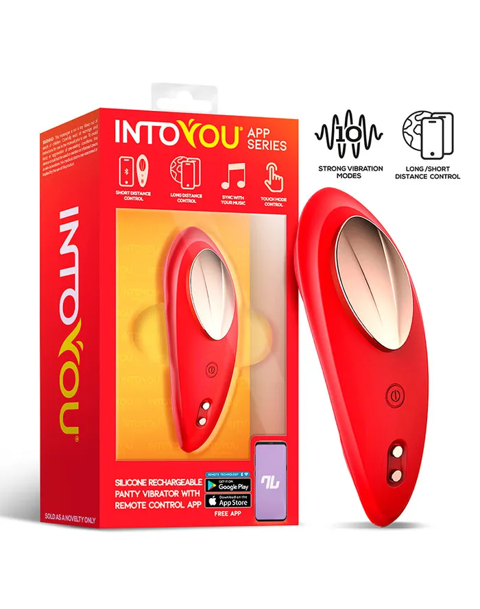 Female Sex Toys | Intoyou - Panty Vibrator - Vibrerend Slipje - Met App Control - Rood - Intoyou