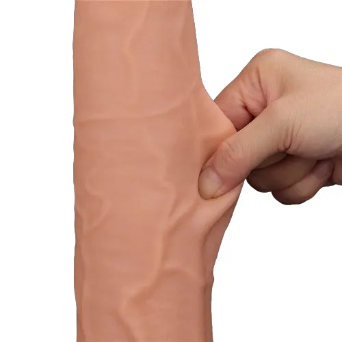 Female Sex Toys | Lovetoy Fallo Super Realistico con Pelle Scorrevole - 13.5'' Rosa Carne