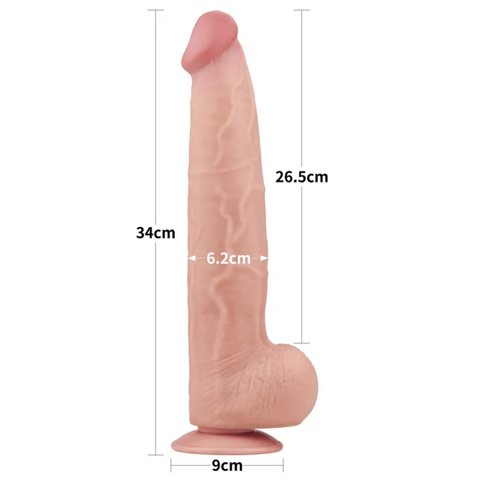 Female Sex Toys | Lovetoy Fallo Super Realistico con Pelle Scorrevole - 13.5'' Rosa Carne