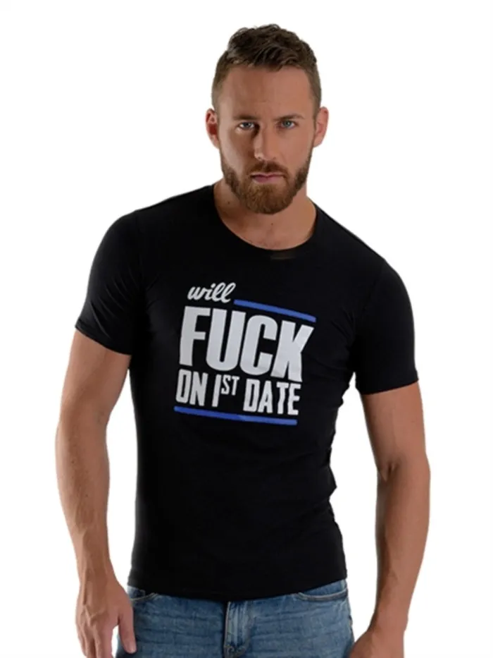 Female Sex Toys Mister B Erotisch Shirt Fuck on 1st Date Zwart Maat M Mister B Female Sex Toys Mister B Erotisch Shirt Fuck on 1st Date Zwart Maat M Mister B