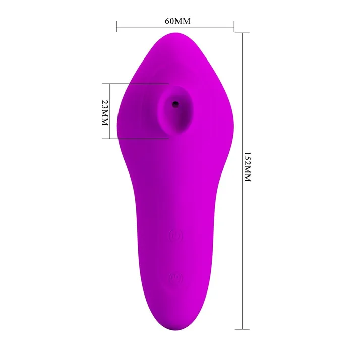 Female Sex Toys | Pretty Love Magic Fish Succhiaclitoride in Silicone Ricaricabile con 12 diverse modalità di aspirazione - Viola