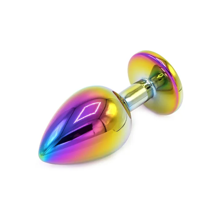 Kiotos Steel - Rainbow Buttplug Aluminium Met Siersteen | Kiotos Dildos