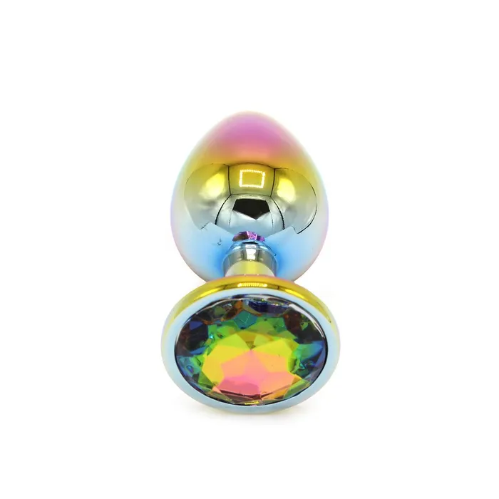 Kiotos Steel - Rainbow Buttplug Aluminium Met Siersteen | Kiotos Dildos