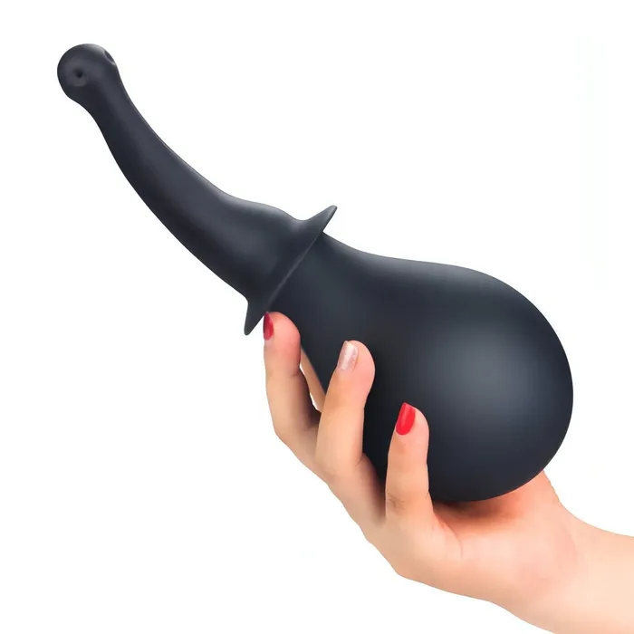 Lovetoy Deluxe Douche - Doccetta intima con dildo in silicone - Nero | Female Sex Toys