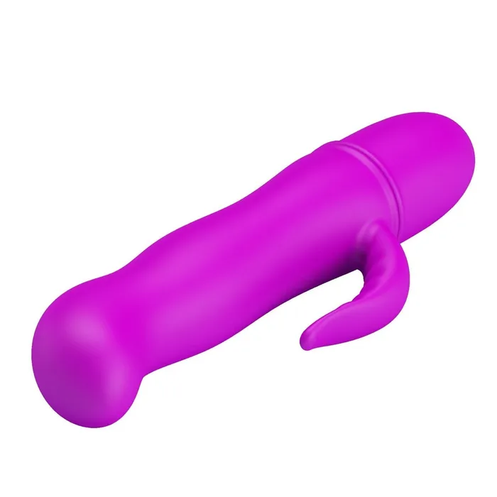 Mini Vibratore Rabbit totalmente in silicone - 10 modalità di vibrazione, Viola | Pretty Love Female Sex Toys