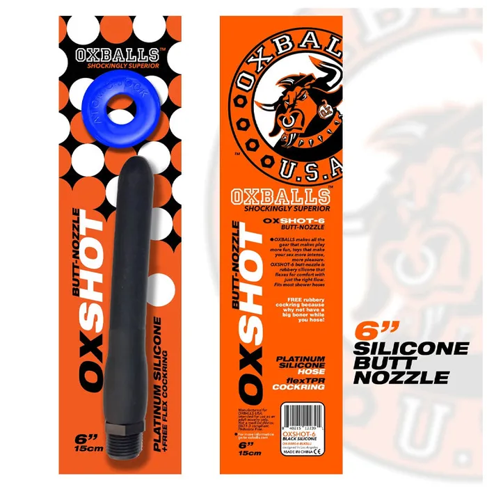 Oxballs Vibrators Oxshot ButtNozzle Shower Hose And Flex Cockring