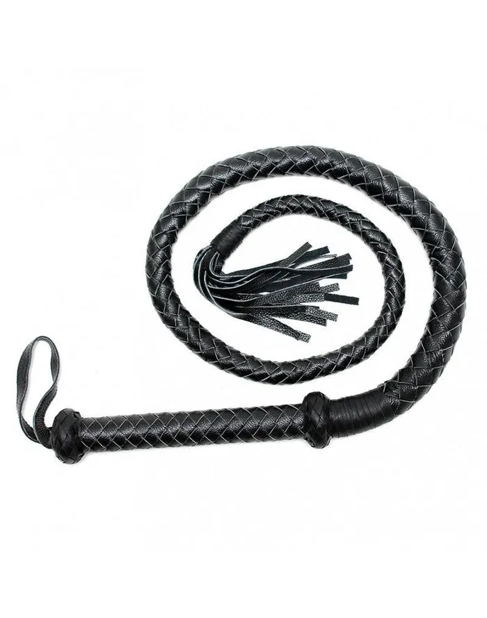 Rimba - Lange Bullwhip 200 cm - Zwart | Rimba Bondage Play Vibrators