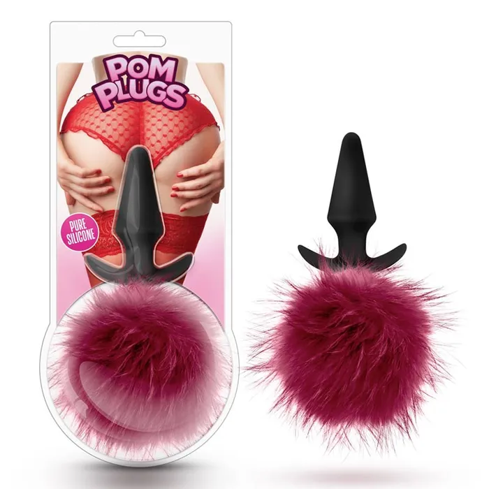 Vibrators Pom Plugs Fur Pom Pom Burgundy Other