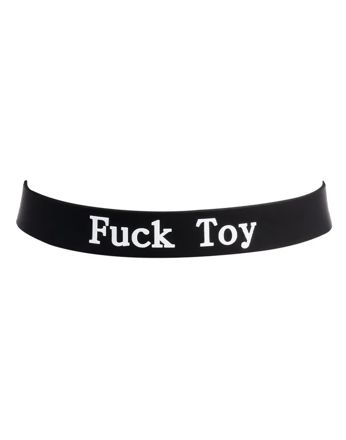 Vibrators | Rimba Rimba - Halsband - Collar Met Tekst - FUCK TOY - Siliconen - Zwart