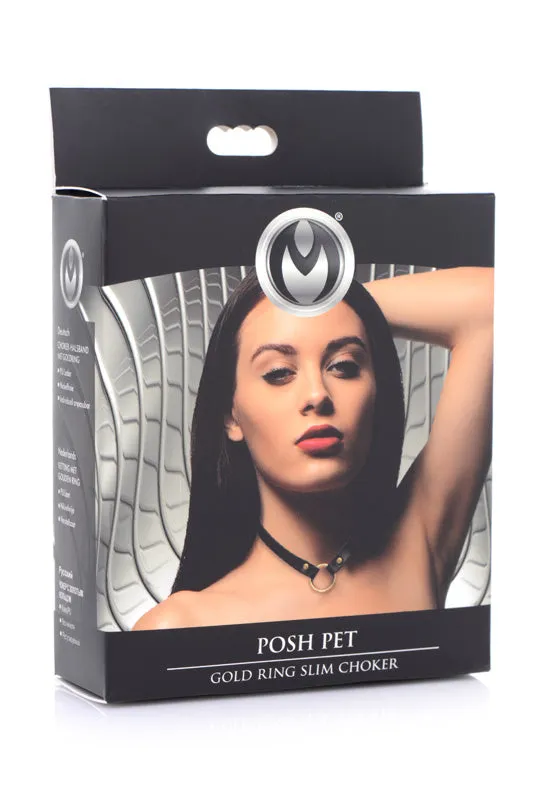 XR Brand Male Sex Toys Posh Pet Gold Ring Slim Choker