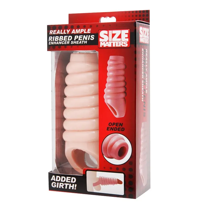 XR Brand Male Sex Toys Really Ample Ribbed Penis Enhancer Sheath