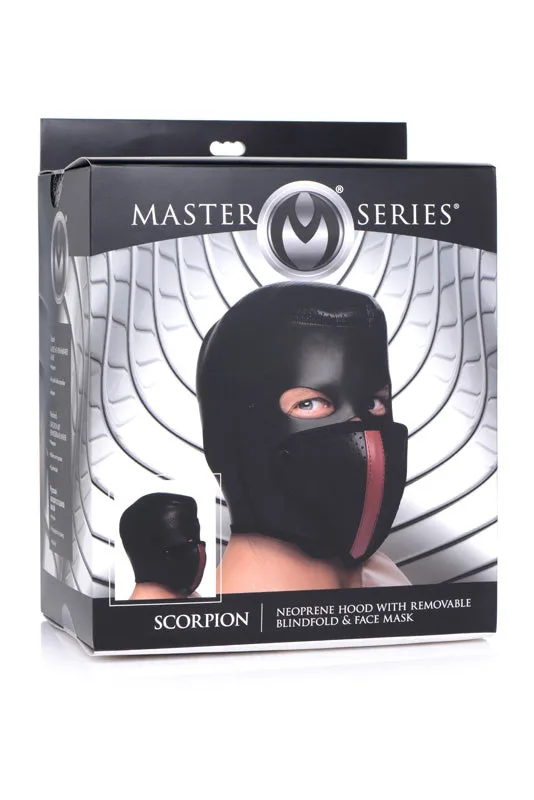 XR Brand Male Sex Toys Scorpion Hood With Removable Blindfold and Face Mask XR Brand Male Sex Toys Scorpion Hood With Removable Blindfold and Face Mask