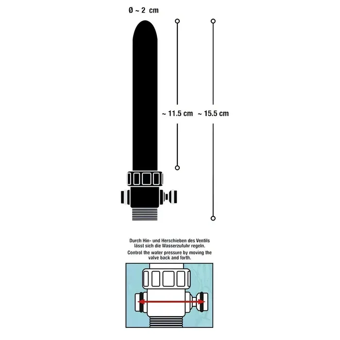 You2Toys Female Sex Toys | Doccetta anale in alluminio con aggancio per tubo doccia regolabile e 4 fori sulla punta